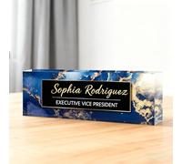 Custom Name Plate for Desk, Elegant Desk Name Plate Personalized with Premium Acrylic, Modern Office Desk Nameplate for Professionals, Coworker Gifts, Teacher Thank You Gift
