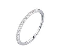 Custom Name Ring for Women Wedding Rings 14K Au585 Size H 1/2 White Round 7X7mm Moissanite Stackable for Aunt Popular