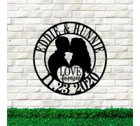 Custom Name Wedding Gifts Personalized Wedding Gifts with Couple Name Metal Wall Decor Custom Valentine's Day Gifts Metal Sign Valentine's Day Gifts Bedroom Decor for Couples