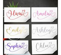 Custom Name Word Sticker - Personalized Text Cut Vinyl Decal in Fancy Font - Ideal for Car, Laptop, Water Bottle & Home Decor - Unique Customization Option for Personalized Stickers - Amelia