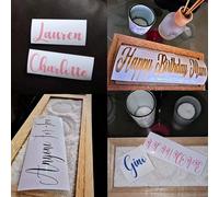 Custom Name Word Sticker - Personalized Text Cut Vinyl Decal in Fancy Font - Ideal for Car, Laptop, Water Bottle & Home Decor - Unique Customization Option for Personalized Stickers - Lauren