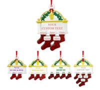 Custom Names Christmas Ornaments Personalized Christmas Stocking Ornament Family of 2/3/4/5/6 Customized Text Nostalgic Decoration for Funny Hanging Xmas Tree Pendant Make Your Own Decor 2025