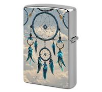 Custom Native Dream Catcher Lighter Case Personalized Metal Lighter Cover Holder Reusable Shockproof Protective Lighters Without Insert Gift for Men Women Dad Husband