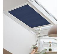 Custom Navy Blue Skylight Blackout Pleated Blinds - Energy Efficient Cellular Shades for Roof Windows Noise Reduction Easy Installation for Any Size