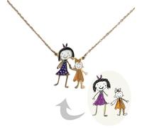 Custom Necklace with Hand-painted or Photo for Aldults DIY Design Your Own Personalized Necklace, General, Taigang steel, No Gemstone