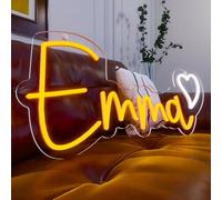Custom Neon Sign, Handcrafted Durable LED Name Signs Personalized, Dimmable Bright Custom LED Sign for Wall, Custom Neon signs Personalized Gift for Women, Teen Girls, Wedding Neon Sign Customizable