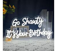 Custom Neon Sign,LED Custom Neon Light, Hip Hop Theme Happy Birthday Decor, USB Powered Dimmable neon sign Light for Man Women Rap Theme Birthday Party Supply