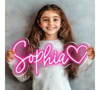 Custom Neon Sign, Neon Name Sign Personalized, Neon Signs for Wall Decor Wedding Party Bedroom Bar, Neon Lights for Christmas Decorations, Happy Birthday Neon Sign (Red)