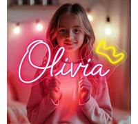 Custom Neon Sign, Personalised LED Neon Light Sign, Dimmable Name Logo Wall Decor for Wedding Birthday Party Bedroom Bar Shop Cafe Mother's Day