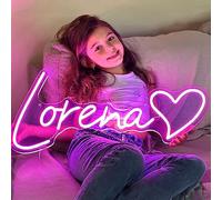 Custom Neon Signs, Personalized Dimmable Led Neon Lights Sign Customizable for Wall Decor Wedding Birthday Party Gift Bedroom Bar Shop Name Logo Neon Lights