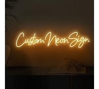 Custom Neon Signs,Personalized Dimmable LED Neon Signs Suitable for Wedding Family Birthday Bar Party Night Light Gift&Business Company Logo(Optional 3 Lines 5" to 60")