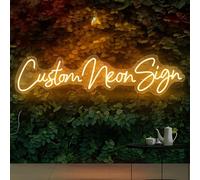 Custom Neon Signs,Personalized Neon Signs for wall Decor, Large Custom Led Neon Sign Business Logo for Bedroom Birthday Wedding Party Bar Home Decor (Optional 3 Lines 10" to 60")