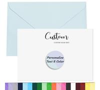 Custom Note Cards Personalised with Name & Message - A2 & A7 Flat or Foldable Notecard Sets with Envelopes - Elegant Stationery for Wedding, Thank You, Holiday Greetings, and Business Correspondence