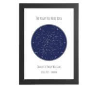 Custom Nursery Decor, Wall Art Poster Gift The Night You Were Born Personalised Night Sky Constellation Print From Mum Or Dad, Wall Deco Perfect For A Baby Boy Or Baby Girl For Birthdays, Christmas
