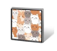 Custom Orange Cats Lapel Pin Aluminum Alloy Button Badge Personalized Exquisite Brooch Classic Pin 0.7" X 0.7" Inch for Backpacks Hat Suit Jacket Clothing Decoration