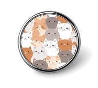 Custom Orange Cats Lapel Pin Aluminum Alloy Button Badge Personalized Exquisite Brooch Classic Pin 1 Inch for Backpacks Hat Suit Jacket Clothing Decoration