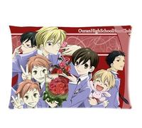 Custom Ouran High School Host Club Anime Manga Japan Soft Zippered Pillowcases Pillow Case Cover Standard Size 16x24 Inch Two Sides Print
