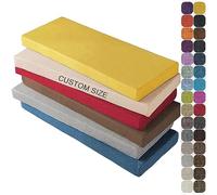 Custom Outdoor Bench Cushion, Customized Size Seat Cushion Waterproof 2 3 Seater, High Elasticity Foam Bench Seat Pad for Indoor Window Garden, 8 cm thick