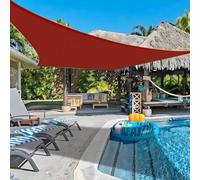 Custom Outdoor Patio Shade Sail10m x 10m UV Resistant TearResistant Breathable Rainproof Canopy for Patios Decks and YardsRed Color