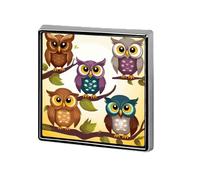 Custom Owls Birds Lapel Pin Aluminum Alloy Button Badge Personalized Exquisite Brooch Classic Pin 0.7" X 0.7" Inch for Backpacks Hat Suit Jacket Clothing Decoration
