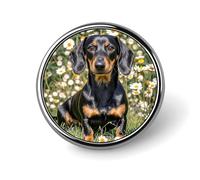 Custom Pad Dachshund Lapel Pin Aluminum Alloy Button Badge Personalized Exquisite Brooch Classic Mini Pin 1 Inch for Backpacks Hat Suit Jacket Clothing Decoration