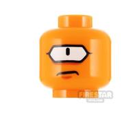 Custom Pad Printed Head Cosmic Compadre Scowl ORANGE