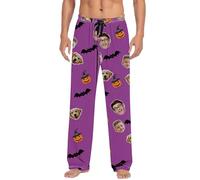 Custom Pajama Pants with Photo Men Women,Personalized Pajama Pants Gifts,Personalized Gifts for Dad Mom Wide Leg Drawstring Pyjamas Bottoms Halloween Family Funny Lounge PJs Trousers
