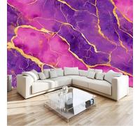 Custom Panoramic Wall Mural 250 x 175 cm, Purple Non-Woven Large Abstract Luxury Fluid Marble Texture - Photo Background Wallpaper, Wall Decor for Kids Room Living Room, Dining Room Office