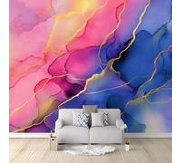 Custom Panoramic Wall Mural 300 x 210 cm, Deep Purple Non-Woven Large Abstract Modern Fluid Art Texture - Photo Background Wallpaper, Wall Decor for Kids Room Living Room, Dining Room Office