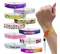 Custom Party Wristbands, Personalised Festival Fabric Wristbands Hen Parties, Party Accessory, Stag, Birthdays (20 x Wristbands)