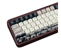 Custom PBT Cherry Profile Keycap, Five Sided Dye Sublimation Vintage Aesthetic Keycap Set, Retro Black Rose Theme 148 Keys for DIY ANSI/ISO Layout Mechanical Gaming Keyboard