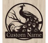 Custom Peacock Metal Wall Art, Personalized Peacock Home Number Metal Sign,Personalized Peacock Name Sign Decoration For Room, Peacock Metal Home Decor, Custom Peacock, Peacock Animals (Style-1)