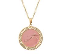 Custom Pearl And Peach Picture Necklace Personalized Circle Chain Pendant Gold/Silver Photo Dog Tag Keepsake Necklaces Hip Hop Memorial Jewelry Gifts for Men Women, One size, Titanium Steel