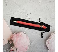 Custom pen personalised Pens, Free velvet pen case, Group Gift, for Teacher, Friends, Student, Faimily, Wedding, Business, Baby shower (Red + Free black velvet)