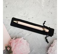 Custom pen personalised Pens, Free velvet pen case, Group Gift, for Teacher, Friends, Student, Faimily, Wedding, Business, Baby shower (Morandi_Pink + Free black velvet)