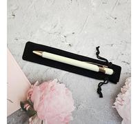 Custom pen personalised Pens, Free velvet pen case, Group Gift, Gift for Teacher, Friends, Student, Faimily, Wedding, Business Promotion, Baby shower (Morandi_Beige + Free black velvet)