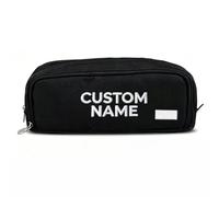 Custom Pencil Case for Kids Students Adults Multiple Compartments，Black