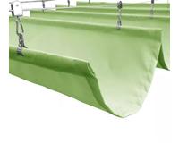 Custom Pergola Waterproof Retractable Shade Cover Patio Replacement Canopy Kits Outdoor Slide Wire Wave Awning Sail Deck Porch Yard Rainproof(Color:Green)