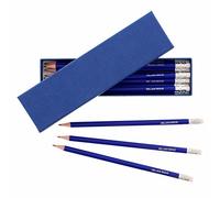 Custom Personalised 12 HB Blue Pencil and rubber with Blue Box. Back to school, birthdays,