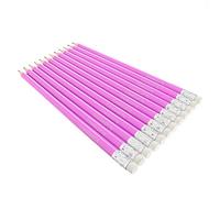 Custom Personalised 12 HB Pink Pencils and rubber in wallet, White Name, Back to School, Birthdays, Christmas.