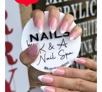 Custom Personalised Acrylic Nail Photo Tray for Nail Salon Artists (White,10 cm )