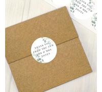 Personalised Botanical Sticker Set Green/White