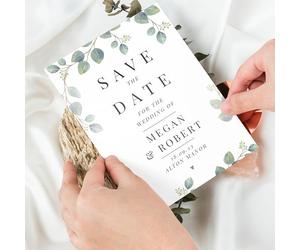 Custom Personalised Botanical Wedding Save the Dates Pack of 36. Wedding invites, planning, Engagement