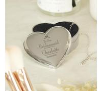 Custom Personalised Decorative Wedding Heart Trinket Box. Engraved, Wedding Gift, Mother of the Groom, Bridesmaid, Bride, Maid of Honour, Flower Girl, Mother of the Bride (Bridesmaid)