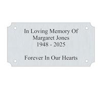 [Custom] Personalised Engraved Brushed Stainless Steel Door Name Plate Selection Of Shapes/Sizes Memorial Plate Bench Plaque Door Plate (PLT13 100mm x 50mm)