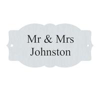 [Custom] Personalised Engraved Brushed Stainless Steel Door Name Plate Selection Of Shapes/Sizes Memorial Plate Bench Plaque Door Plate (PLT117 100mm x 50mm)