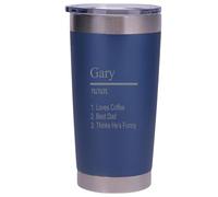 [Custom] Personalised Engraved Dark Blue Noun/Definition Double Wall Insulated Cup 500ml 17.5oz Hot Cold Coffee Tea