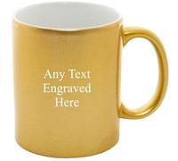 [Custom] Personalised Engraved Mug Any Message 11oz Durham Mug Gold Glitter Gift for Mum Dad Birthday Christmas Mothers Day