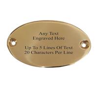 [Custom] Personalised Engraved Oval Premium Solid Brass Door Plates Selection of Styles Door Plaque Name Plate Bench Plate Memorial (Oval 66 X 37MM)