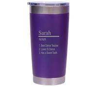 [Custom] Personalised Engraved Purple Noun/Definition Double Wall Insulated Cup 500ml 17.5oz Hot Cold Coffee Tea